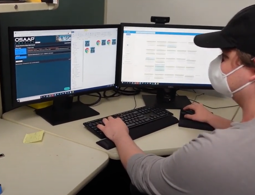 OSAAP team member designing a custom shadow board